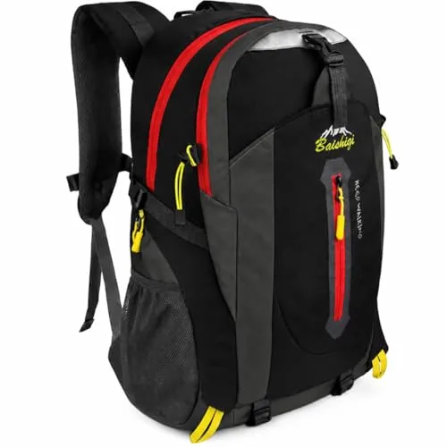 OcioDual Wanderrucksack 30L Schwarze, Travelite Rucksack, Arbeitsrucksack Herren, Wanderrucksack Herren, Rucksack Wasserdicht, Reiserucksack, Camping, Survival und Outdoor-Sport