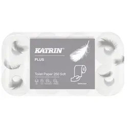Katrin Toilettenpapier Plus 11711 3-lagig 250 Blatt 8 Rollen