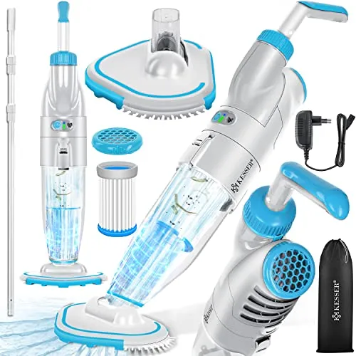 KESSER® Poolsauger mit Akku - Elektrischer Pool Bodensauger - Poolzubehör mit hoher Saugleistung und langlebigem Lithium-Akku, ideal für effiziente Schmutzbeseitigung und kabellosen Einsatz.