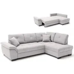 Ecksofa Grau mit Boxspringaufbau von Roller
