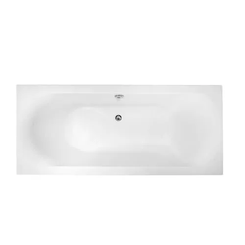 Belvit Vienna Acryl Badewanne 170x75cm mit Mittelanschluss - Hochwertige rechteckige Badewanne mit zentralem Abfluss und höhenverstellbaren Standfüßen, ideal für Komfort und Wärmeisolierung.