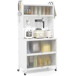 Küchenschrank mit Rollen und Klapptüren