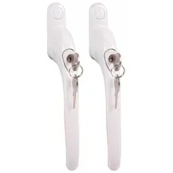 BURI Fenstergriff 2er-Set Fenstergriffe abschließbar Sicherheitsfenstergriff Kindersiche weiß