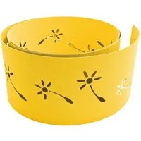 zaunzu Sichtschutz Premium Dekor Pusteblume Lasermuster Gelb 2,55m