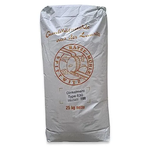 Dinkelmehl Typ 630 25kg in bester regionaler Qualität von der Rätze-Mühle
