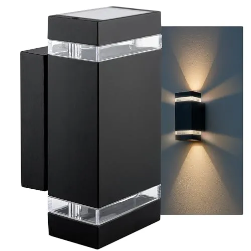 SSC-LUXon LED Außen-Wandleuchte Up & Down IP44, Schwarz von SSC-LUXon