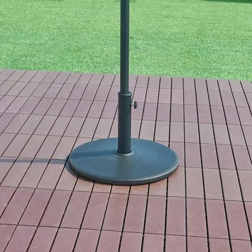 casa.pro Sonnenschirmständer Bionaz 17 kg - Schirmständer aus schwerem Beton mit Adapterringen für Schirmstöcke von 34 bis 55 mm, bietet außergewöhnliche Standfestigkeit und modernes Design für jeden Außenbereich.