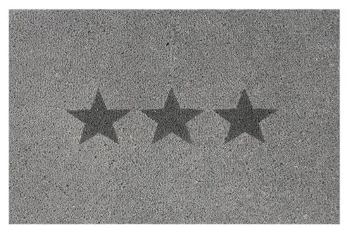 Andiamo Fußmatte Stars Kokos hellgrau, 40 x 60 cm Matten Fußmatten Schmutzmatte