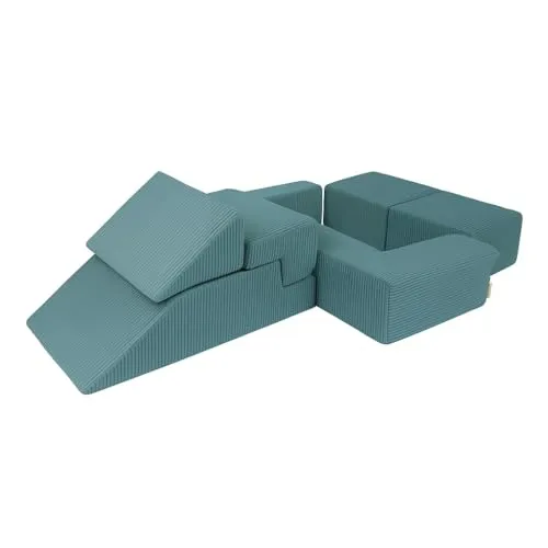 MEOWBABY Modulares Sofa für Kinder in türkis von MEOWBABY