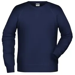 Herren Raglan Sweatshirt 8022, navy-blau, Größe 3XL - Arbeits- & Schutzkleidung, hochwertiges Sweatshirt aus 85% BIO-Baumwolle, ideal für Komfort und Bewegungsfreiheit bei der Arbeit.