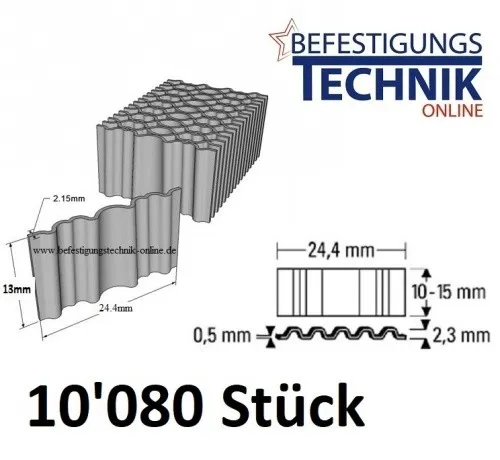 Wellennägel WN15BK 25x15mm von Prebena