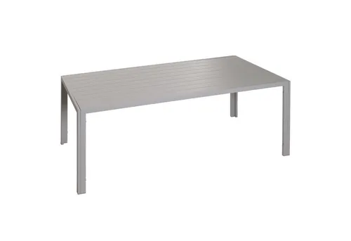 PROREGAL® Gartentisch Alu-Esstisch 73x180x80cm wetterfest Hellgrau Bistrotisch Gartentisch