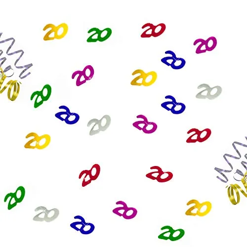 Oblique Unique® 20. Geburtstag Jubiläum Konfetti bunt Tisch Deko Streudeko 14g