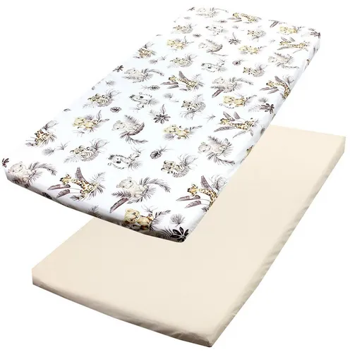 TupTam Spannbettlaken Baby Spannbettlaken Spannbetttuch für Babybett Kinderbett 2er Pack