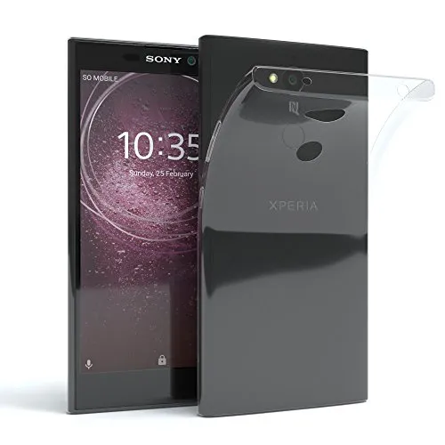 EAZY CASE Hülle kompatibel mit Sony Xperia XA2 Schutzhülle Silikon, Ultra dünn, Slimcover, Handyhülle, Silikonhülle, Backcover, Durchsichtig, Klar Transparent