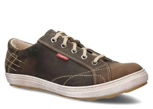 NAGABA Sneaker Herren Halbschuhe Echtleder Olive 45