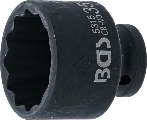 BGS Kraft-Steckschlüssel-Einsatz Zwölfkant | Antrieb Innenvierkant 12,5 mm (1...