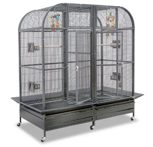 Montana Cages Voliere XXL Palace II - Vogelkäfig in Spitzenqualität, Größe ca. 163 x 81 x 185 cm, mit Trennwand für individuelle Abteile und zwei Zusatz-Türen für Zubehör. Ideal für Sittiche und andere Vögel.