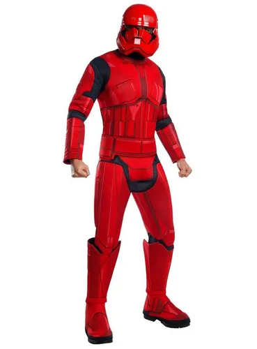 Rubie's Men Kostüm, Multicolor, Standard Halloween - Offizielles Disney Star Wars Episode 9 Kostüm für Erwachsene, inklusive roter Stormtrooper-Maske und Overall mit Stiefelkappen – perfekt für Halloween oder Kostümpartys.