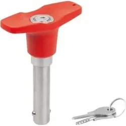 KIPP Kugelsperrbolzen abschließbar T-Griff 10mm 25mm Edelstahl 1.4305