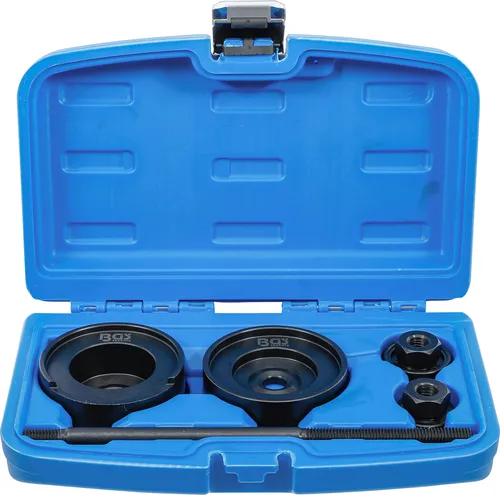 BGS Hinterachsbuchsen-Werkzeug-Satz für VW Golf, Audi A3 - Schleifmaschinen - Innovatives Werkzeug für die Montage von Hinterachsbuchsen ohne Achsdemontage, passend für Audi A3 und VW Golf IV, einfach mit Ratsche oder Schraubenschlüssel zu bedienen.