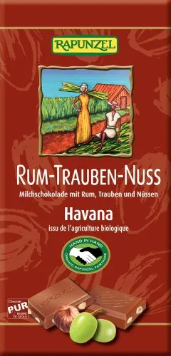 Rapunzel Rum-Trauben-Nuss-Schokolade HIH (1 x 100 g) - Bio von Rapunzel