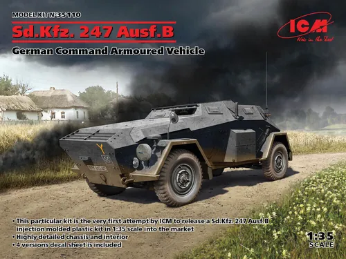 ICM 35110 : Sd.Kfz.247 Ausf.B  Kommandowagen der Dt. Wehrmacht  WW II Kit 1:35
