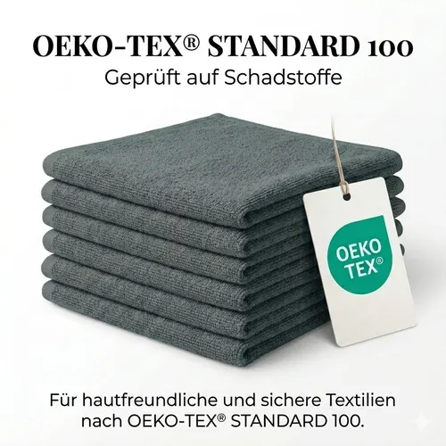Seiftuch 30x30 cm 6 Stück anthrazit kleines Handtuch Set Waschlappen Gästetücher