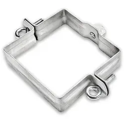 Fallrohrschelle Grömo quadratisch mit Gewindemutter M10, Stahl verzinkt, verschiedene Größen (Ausführung: 100mm breit)