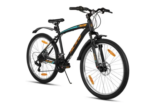 HILAND Mountainbike 26/27,5 Zoll MTB für Männer, Frauen, Student, Fahrräder für Gelände, Mit 18 Gang, Doppelte Scheibenbremsen, Federgabel, Fender