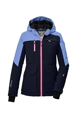 killtec Mädchen Skijacke KSW 340 GRLS SKI JCKT - Funktionsjacke für Mädchen mit Kapuze und Schneefang, 10.000 mm Wassersäule, wasserdicht und atmungsaktiv, ideal für skifahrende Abenteurerinnen.