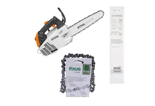 Stihl Kettensäge MS 194 T mit 50 Profi C Sägeketten - Sägen: Stihl Motorsäge MS 194 T - besonders leicht und vibrationsarm, ideal für Baumpflege; inklusive 50 Profi C Sägeketten für hervorragende Schnittleistung bei leichten Holzarbeiten.