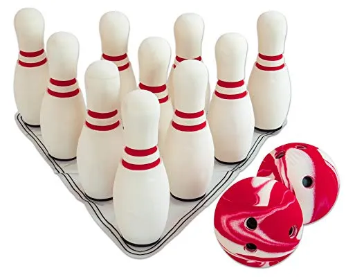 SAFSOF Outdoor-Spielzeug Soft-Bowling-Set - Gesellschaftsspiel für sicheren Bowling-Spaß im Freien und drinnen, mit weichem Schaumstoff für kinderfreundliches Spielen und praktischem Transport.