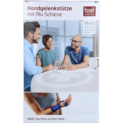 Bort Handgelenkstütze mit Alu-Schiene, rechts small, schwarz - Bandagen zur Armunterstützung mit individuell anformbarer Alu-Schiene, ideal für leichten Halt und bequemes Anlegen dank integrierter Schlupfhilfe.
