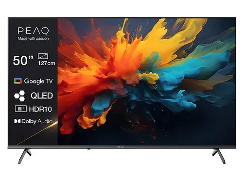 PEAQ PTV 50GQU-5025C Google QLED UHD TV (Flat, 50 Zoll / 126,0 cm, 4K, SMART TV)