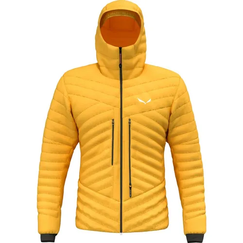 Salewa Ortles Hybrid RDS Down M Jacket gold (2190) 48/M - Daunenjacke für Herren, ideal für Bergabenteuer. Mit 90/10 Daunenfüllung und TirolWool Responsive für optimale Wärme und Atmungsaktivität, wind- und wasserabweisend.