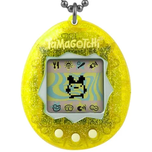 Bandai Tamagotchi Color Collection Yellow - Interaktives Elektronisches Haustier - Elektronische Haustiere, Pflege dein virtuelles Tier mit interaktiven Spielen und erlebe Nostalgie mit dem original Tamagotchi aus den 90ern in fröhlichem Gelb.