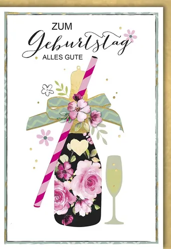 Geburtstag - Glückwunschkarte im Format 11,5 x 17 cm mit Umschlag - Verlag Domin