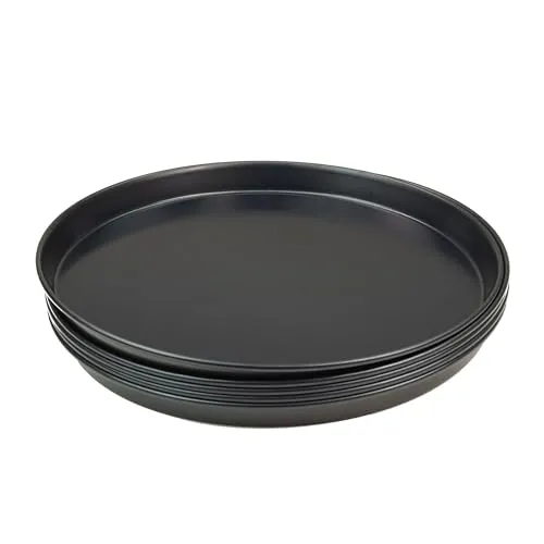 Pizzablech rund aus Blaublech verschiedene Größen im Set á 5 oder 10 Stück PB_Ø36cm/5 Stück