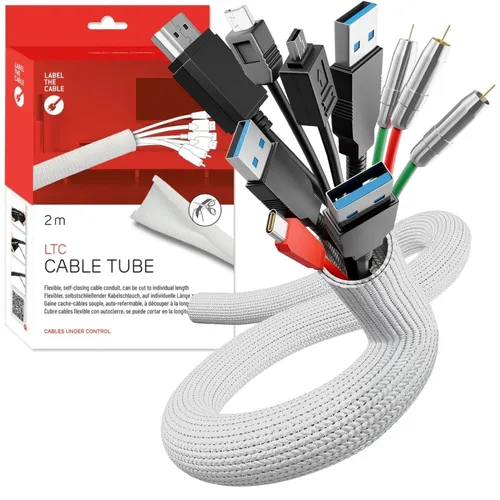 2m Kabelschlauch Kabelschutz Kabelkanal Gewebeschlauch selbstschließend TV PC