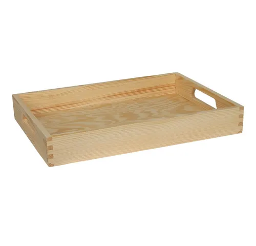 NATUREHOME Tablett NH-B aus Kiefernholz, 50 x 35,5 x 7 cm - Elegantes Serviertablett aus hochwertigem Kiefernholz. Ideal für das stilvolle Servieren von Speisen und Getränken. Robust, pflegeleicht und vielseitig einsetzbar – ein zeitloser Klassiker für Ihr Zuhause.