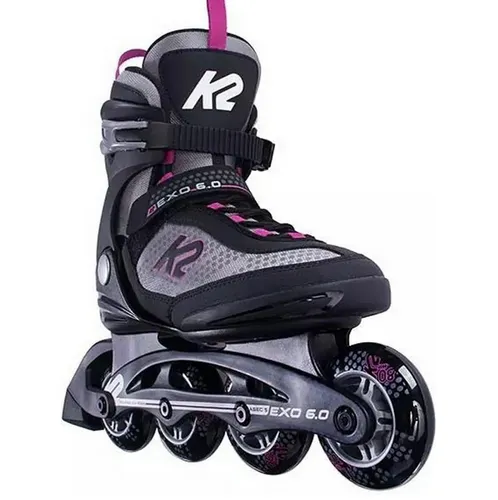 K2 Inline Skates Exo 6.0 für Damen, Größe 37, Silber/Pink