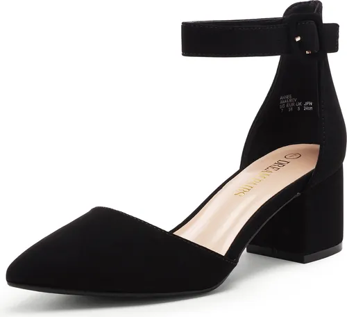 DREAM PAIRS Hochzeitsschuhe Damen Spangenpumps - Damen-Pumps mit 5,5 cm Blockabsatz für eleganten Auftritt und ganztägigen Komfort. Rutschfeste Sohle und verstellbare Schnalle sorgen für perfekten Halt und Anpassung.