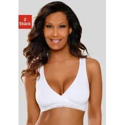 Soft-BH PETITE FLEUR, Damen, Gr. 40 - Bequemer Soft-BH ohne Bügel von Petite Fleur im Doppelpack. Ideal als Schlaf- oder Still-BH, aus sanftem Modal für höchsten Tragekomfort.