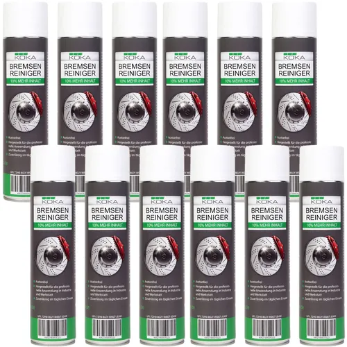 KOKA Bremsenreiniger 660ml (12er Pack) - 12x KOKA Bremsenreiniger (660ml) für kraftvolle Reinigung in Werkstätten. Ideal zur effektiven Entfettung von Bremsanlagen und Maschinen, mit hoher Ergiebigkeit und schneller Trocknung.