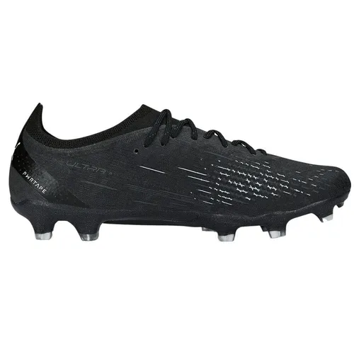 Puma Ultra Ultimate FG/AG - schwarz - Fußballschuhe mit ultraleichtem ULTRAWEAVE Obermaterial für maximale Geschwindigkeit. Ideal für festen Boden und Kunstrasen, bietet die SPEEDPLATE Außensohle optimale Traktion und Antrieb.