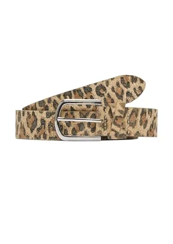 s.Oliver Ledergürtel mit Leo-Print in beige von s.Oliver