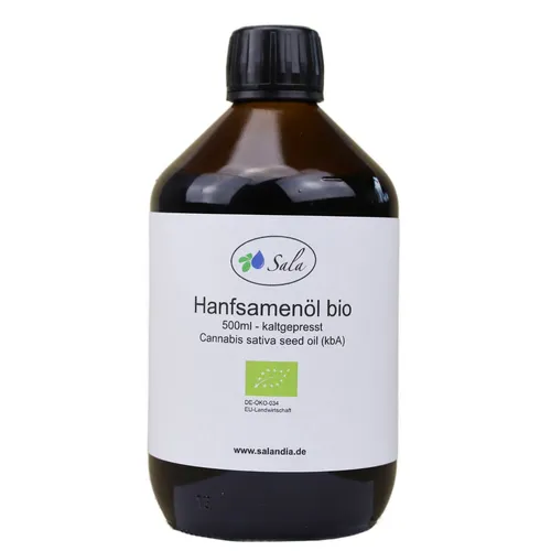 Produktbild Sala Hanföl Hanfsamenöl kaltgepresst nativ BIO 500 ml Glasflasche