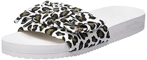 flip*flop Unisex Poolbow Leo Sandalen, Soft Beige, 41 EU - Damen-Zehentrenner mit geformtem Fußbett für optimalen Komfort und Stil am Pool oder Strand.