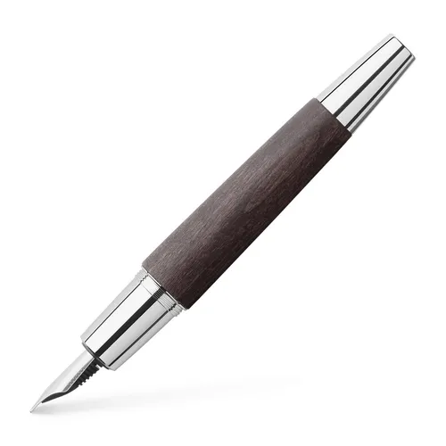 Faber-Castell E MOTION FOUNTAIN PEN BLACK M Pear wood black Fountain Pen M